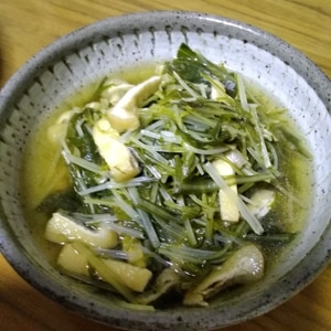 白だしで簡単に☆水菜のさっと煮